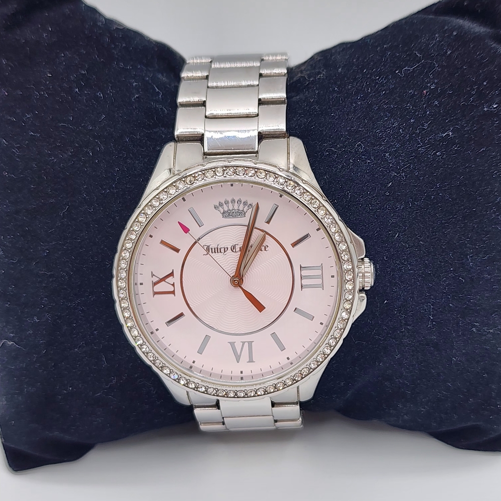 Juicy Couture Silver and Pink Watch